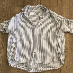 Madewell striped blouse short-sleeved